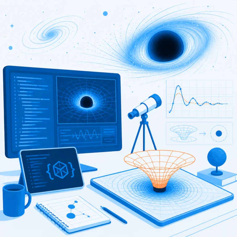 Иллюстрация к новости: Астрофизик использует Codex для симуляции черных дыр и проверки теории Эйнштейна