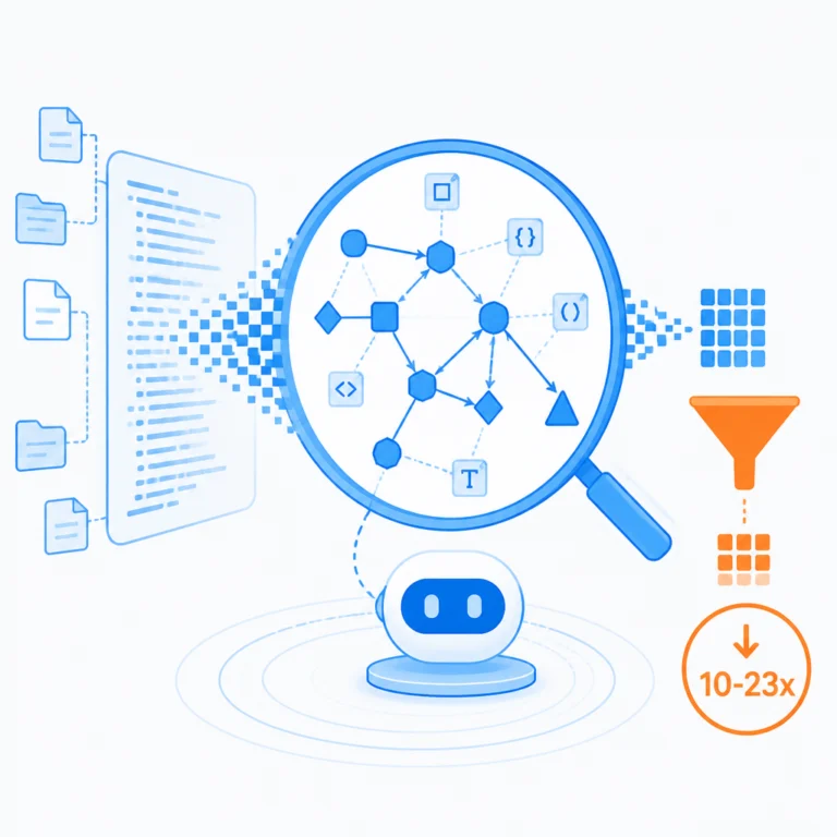 Иллюстрация к новости: Graphlens-MCP: типизированный граф кода для ИИ-агентов снижает расход токенов в 10-23 раза