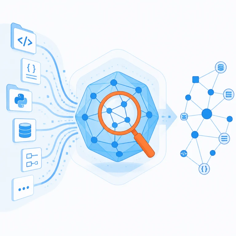 Иллюстрация к новости: Graphlens: open-source фреймворк превращает полиглотные репозитории в типизированный граф
