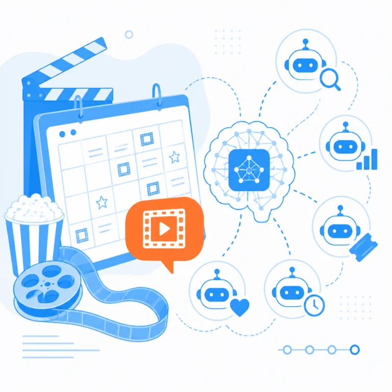 Иллюстрация к новости: Movie Planner делится опытом внедрения LLM и мультиагентных систем для планирования просмотров кино