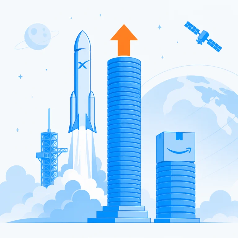 Иллюстрация к новости: SpaceX набрала $2.6 трлн на частном рынке, обогнав Amazon