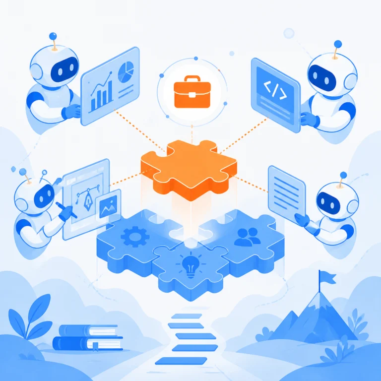 Иллюстрация к новости: ИИ-агенты создают новые гибридные профессии: как остаться востребованным специалистом