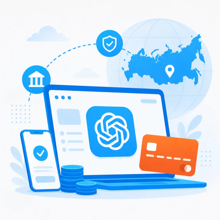 Иллюстрация к статье: Как оплатить ChatGPT из России в 2026 году