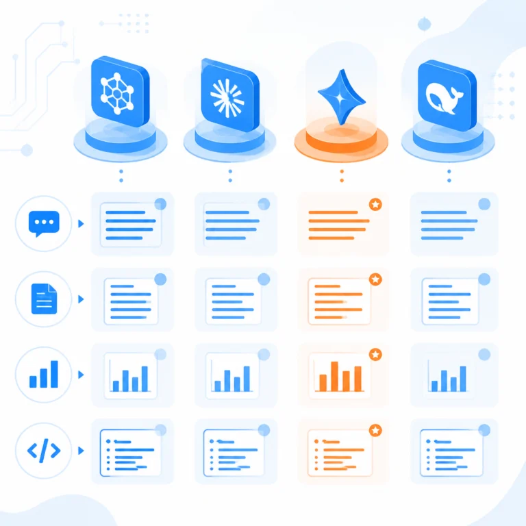 Иллюстрация к статье: Сравнение нейросетей: GPT, Claude, Gemini и DeepSeek на одних задачах