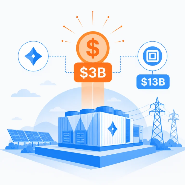 Crusoe привлекает $3 млрд после контракта с Jane Street на $13 млрд